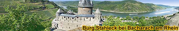 Stahleck Castle near Bacharach on the Rhine river