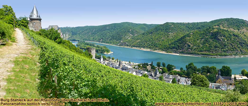 Castle Stahleck above Bacharach on the Rhine River in Germany.